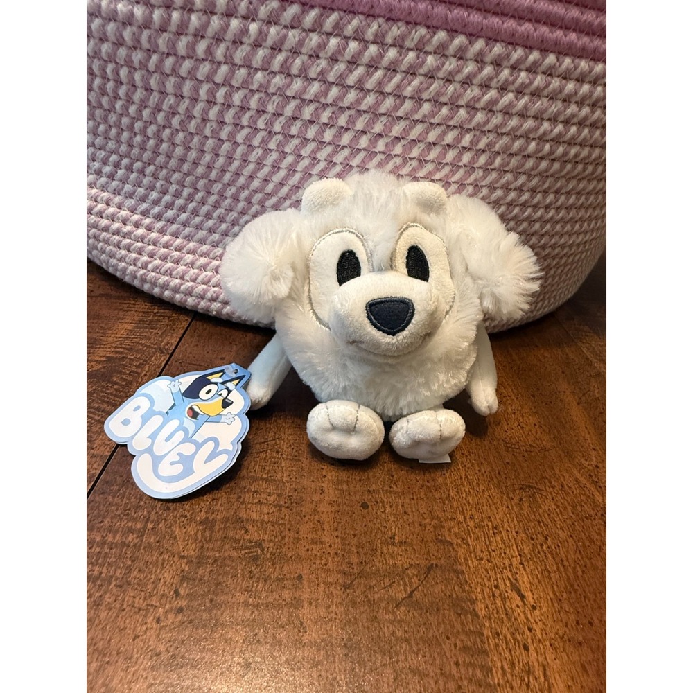 Bluey Friends Lila Maltese Plush 6" Moose Toys White Dog 17696 With Tag